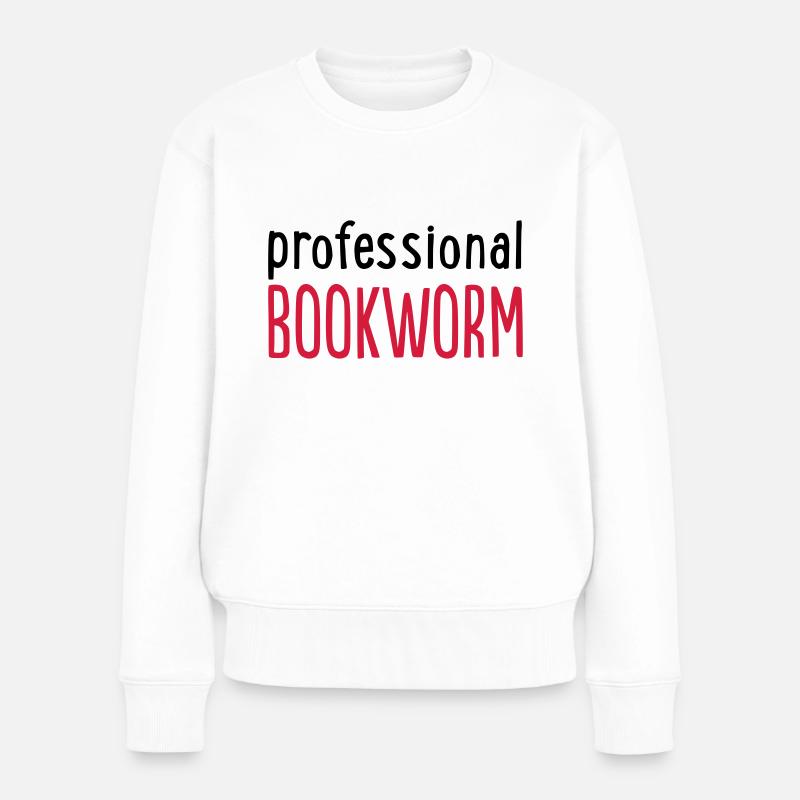 Bookworm - Frauen Premium Bio Pullover - Weiß