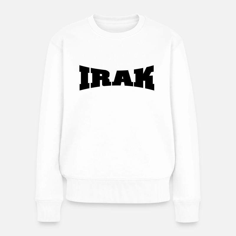 Irak logo - Pull Premium bio Femme - blanc