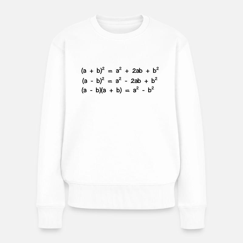 Binomische_Formeln - Frauen Premium Bio Pullover - Weiß