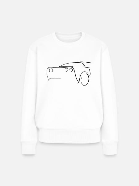 Sport Auto Heck - Tuning - Frauen Premium Bio Pullover - Weiß