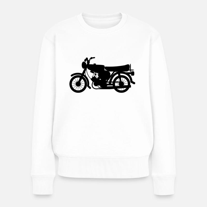 Fahrzeug - Simson - Frauen Premium Bio Pullover - Weiß