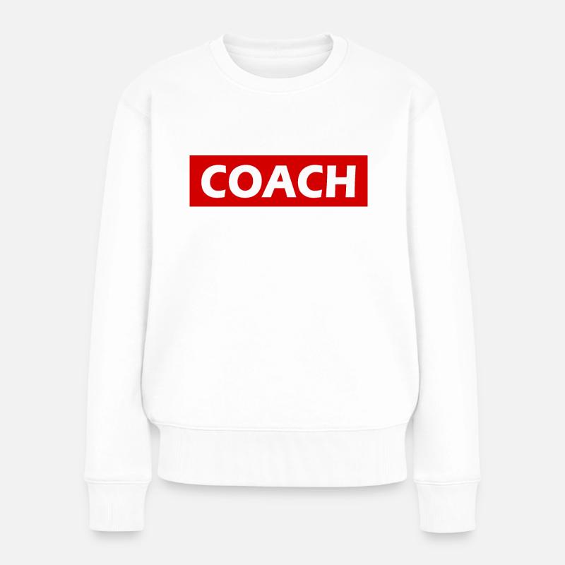 Coach - Frauen Premium Bio Pullover - Weiß