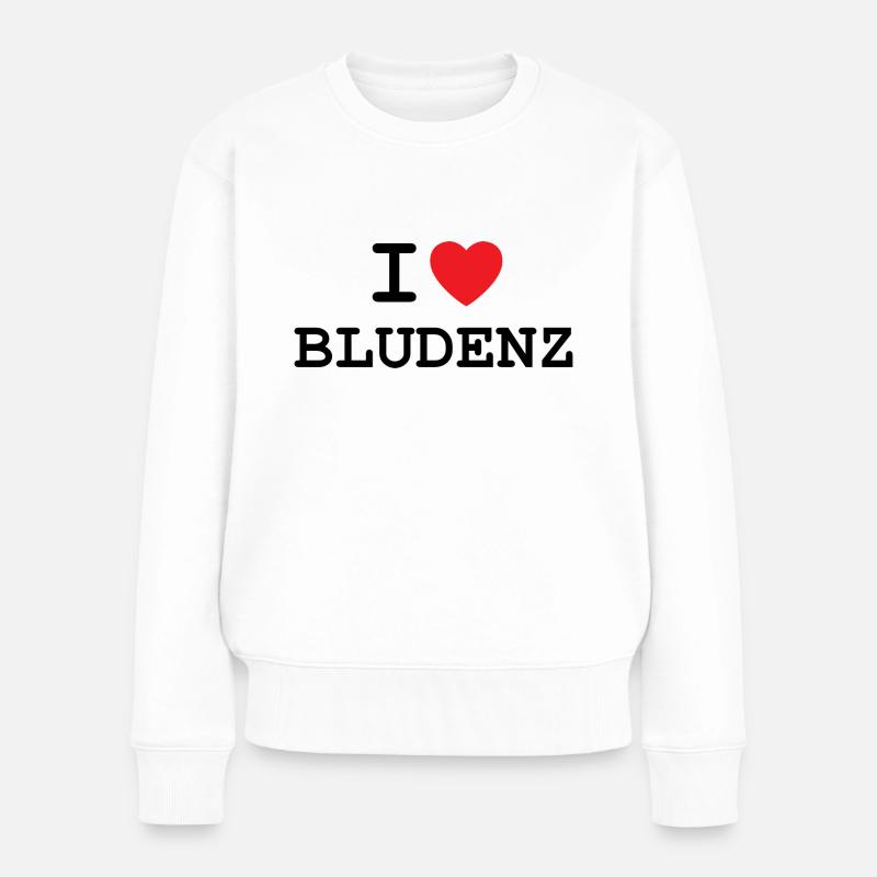 I love Bludenz - Ich liebe Bludenz Shirt - Frauen Premium Bio Pullover - Weiß