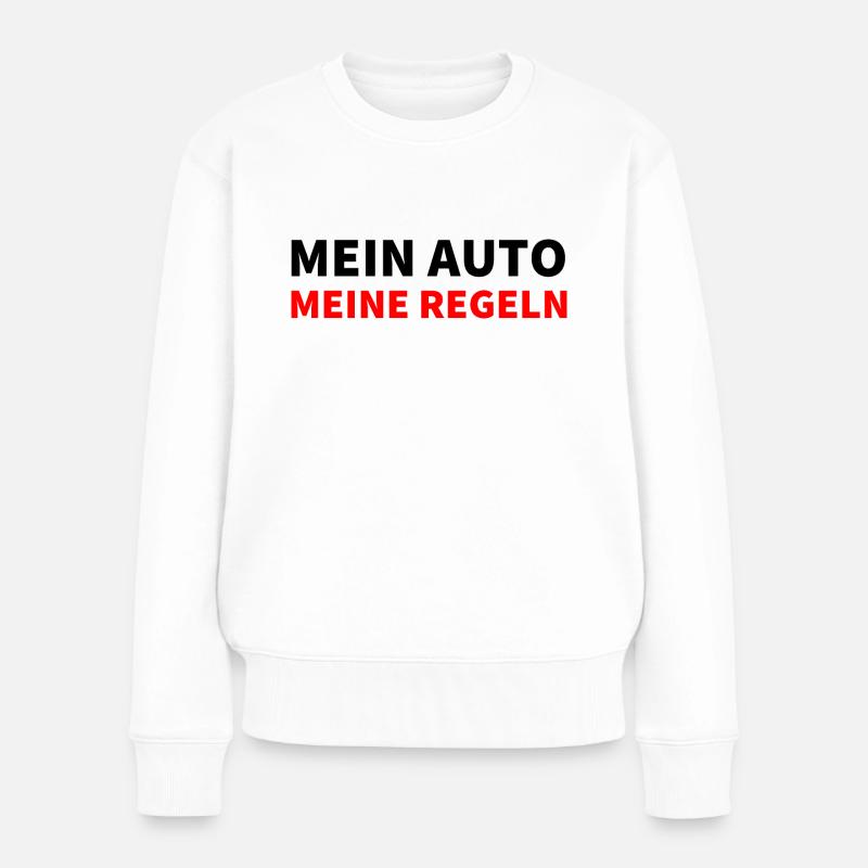 Auto - Frauen Premium Bio Pullover - Weiß