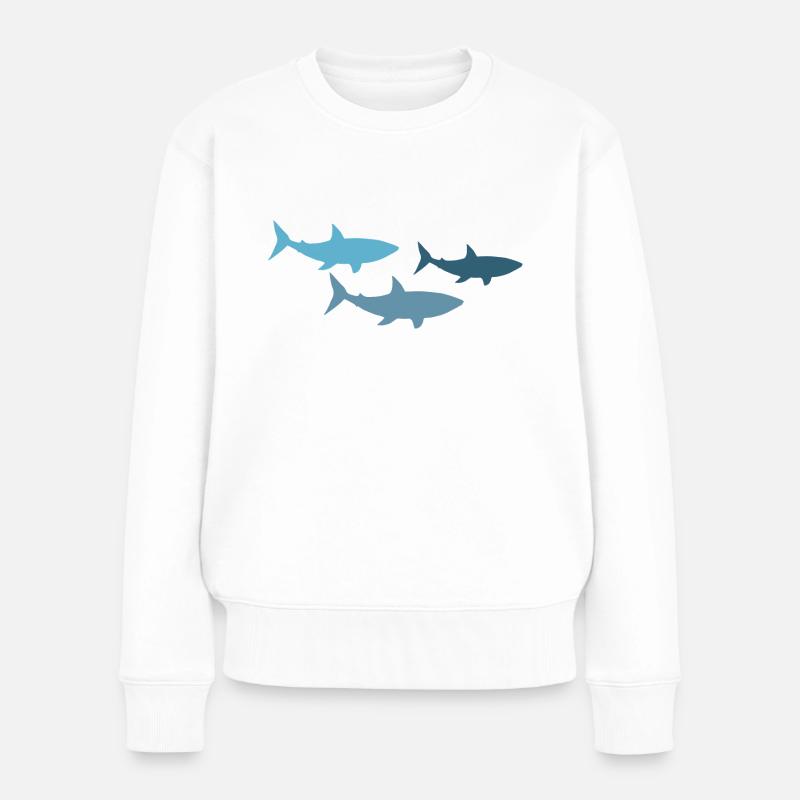 Requins - Pull Premium bio Femme - blanc
