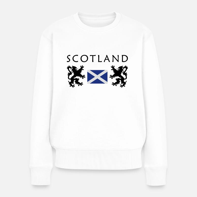 Scotland-Flag - Frauen Premium Bio Pullover - Weiß