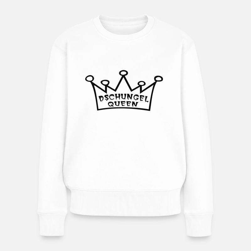 Dschungel-Queen - Frauen Premium Bio Pullover - Weiß