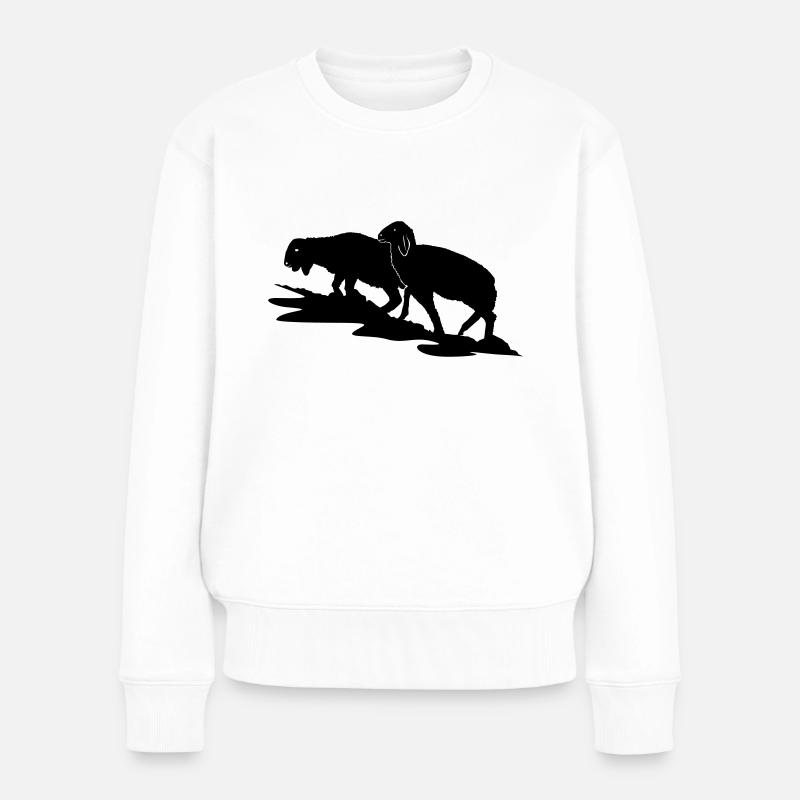 Lämmer - Frauen Premium Bio Pullover - Weiß