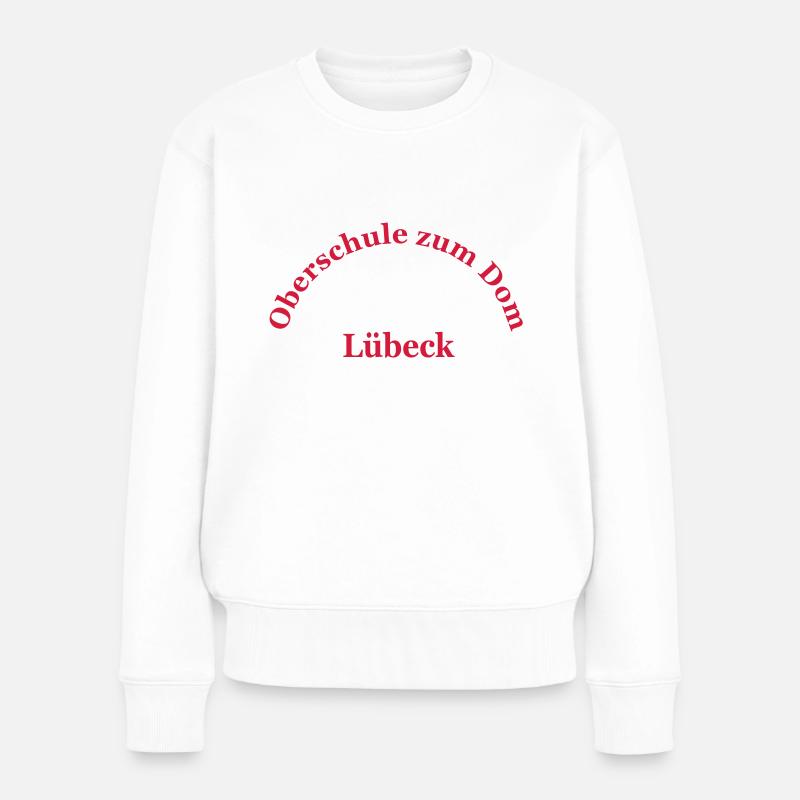 Logo OzD Ruecken - Frauen Premium Bio Pullover - Weiß