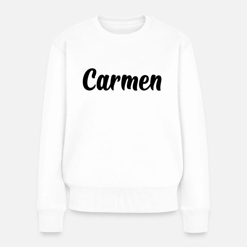 Carmen - Frauen Premium Bio Pullover - Weiß