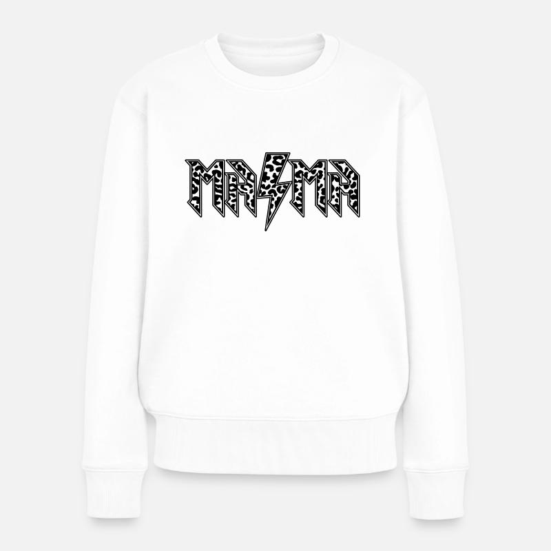 MamaLeopard - Frauen Premium Bio Pullover - Weiß