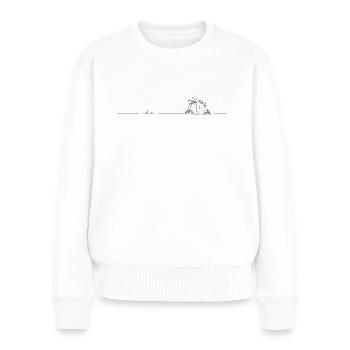 Herbst Liebe Kürbis - Frauen Premium Bio Pullover - Weiß - Vorne - Julia (174cm)