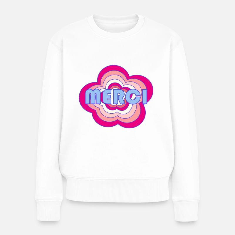 MERCI. MAÎTRESSE. MAÎTRE. MERCI MAÎTRESSE - Pull Premium bio Femme - blanc