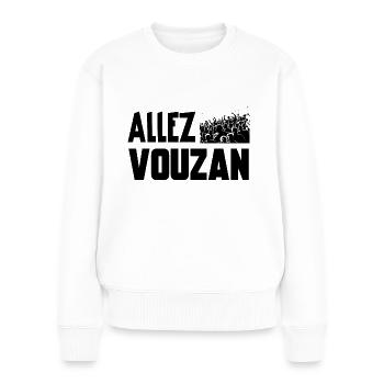allez vouzan - Pull Premium bio Femme - blanc - Devant - Julia (174cm)