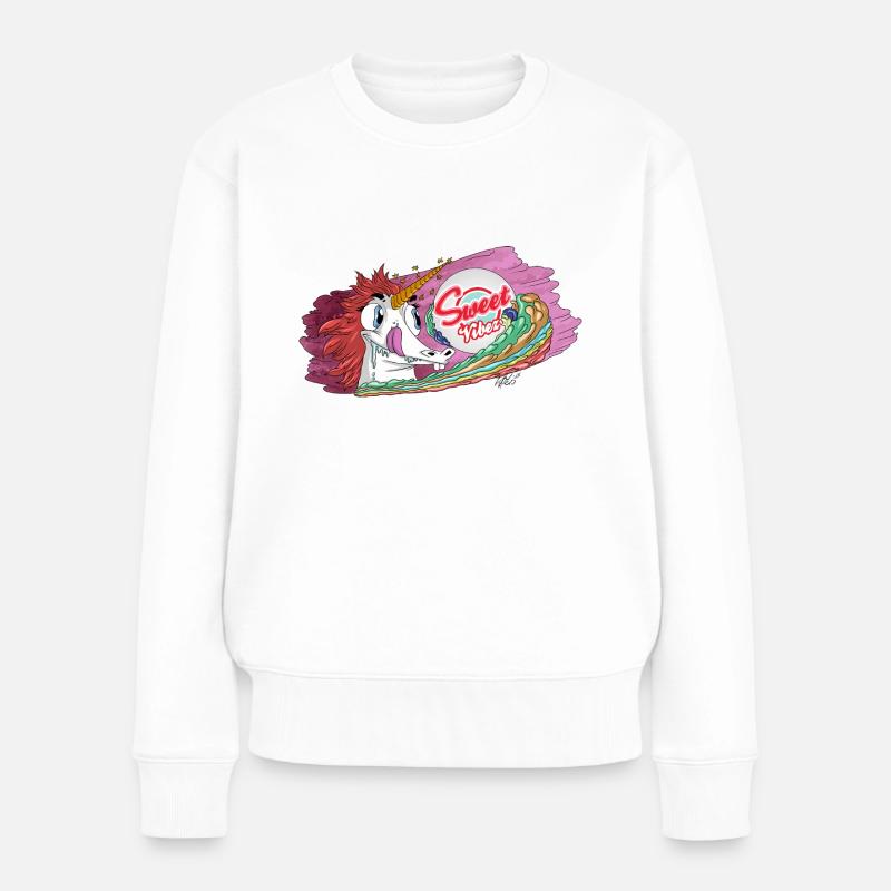 Vibez sucré - Pull Premium bio Femme - blanc