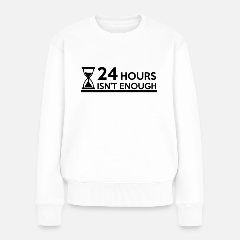 24 Hours Is not Enough - short long infinity - Women's Premium Organic Jumper - white