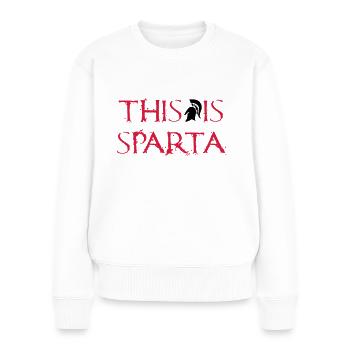 This is Sparta - Pull Premium bio Femme - blanc - Devant - Julia (174cm)