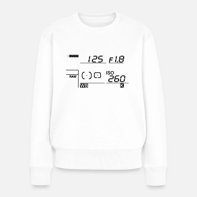 Kamera - Display - Frauen Premium Bio Pullover - Weiß