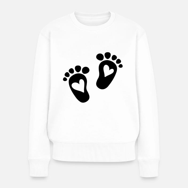 Pieds de bébé - Pull Premium bio Femme - blanc