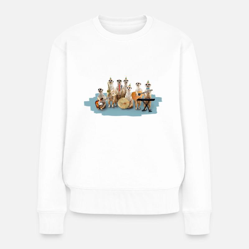 Erdmännchen - Frauen Premium Bio Pullover - Weiß
