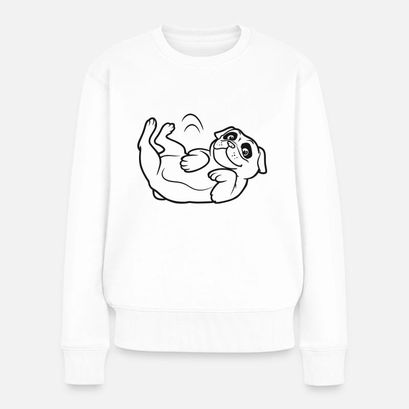 Rollmops | Carlin roulé - Pull Premium bio Femme - blanc