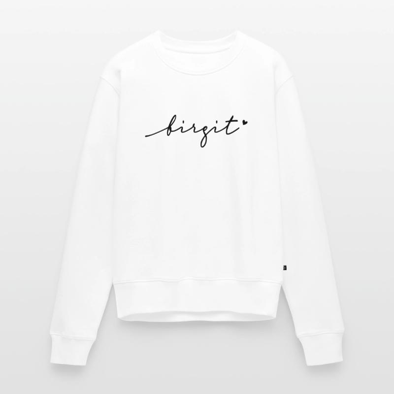 Birgit Cursive Name Women's Premium Organic Jumper
