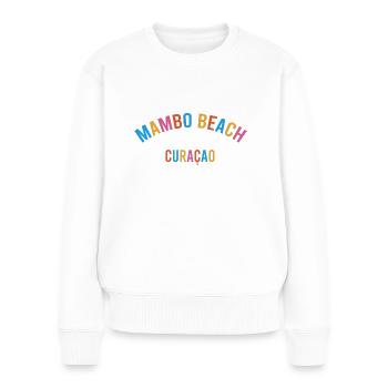 Mambo Beach - Curacao - Dutch Caribbean - Karibik - Women's Premium Organic Jumper - white - Front - Julia (174cm)
