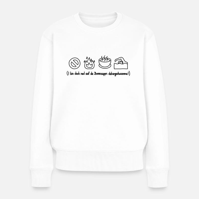 Brennsuppn - Frauen Premium Bio Pullover - Weiß