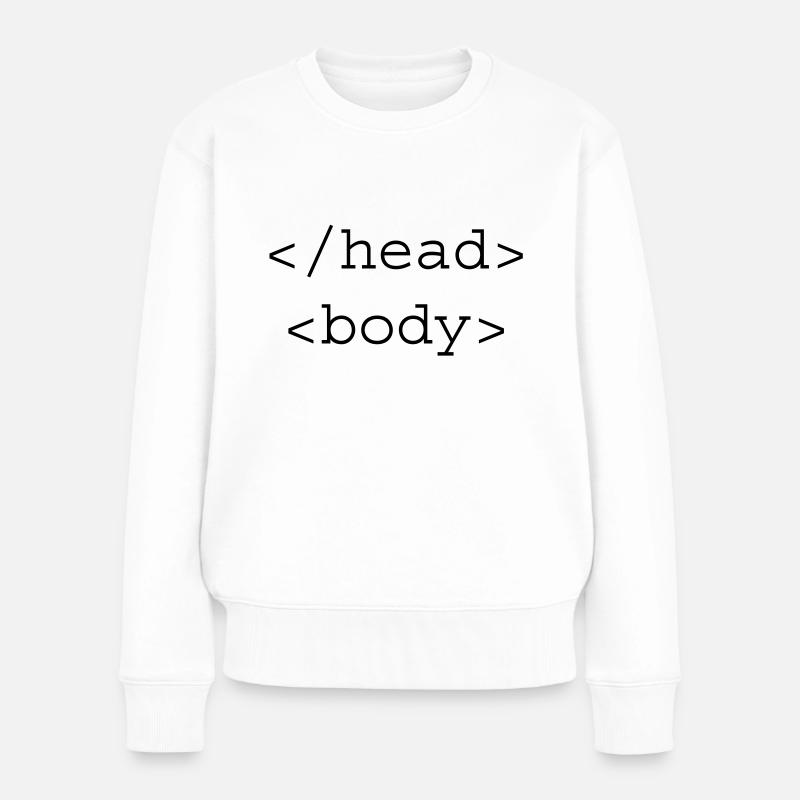 HTML Girl - Frauen Premium Bio Pullover - Weiß