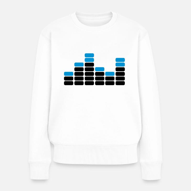 musik - Frauen Premium Bio Pullover - Weiß