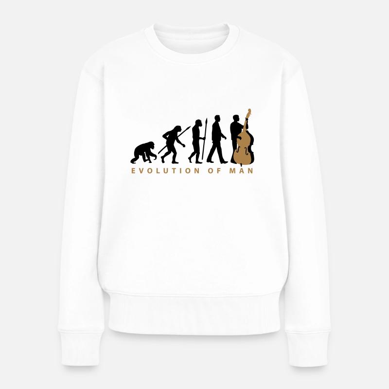 evolution_kontrabass_11_2016_2c02 - Frauen Premium Bio Pullover - Weiß