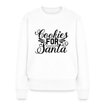 Cookies For Santa - Weihnachten - Frauen Premium Bio Pullover - Weiß - Vorne - Julia (174cm)