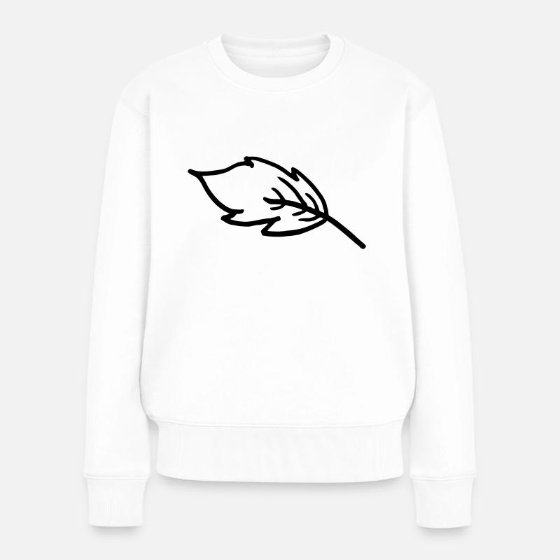Leaf - Women's Premium Organic Jumper - white