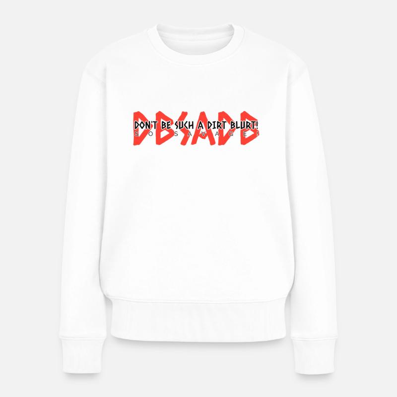 DBSADB Rot - Frauen Premium Bio Pullover - Weiß