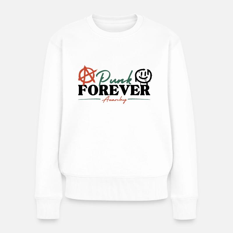 Punk Forever - Anarchy - Women's Premium Organic Jumper - white