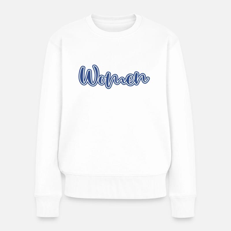 Women - Frauen Premium Bio Pullover - Weiß