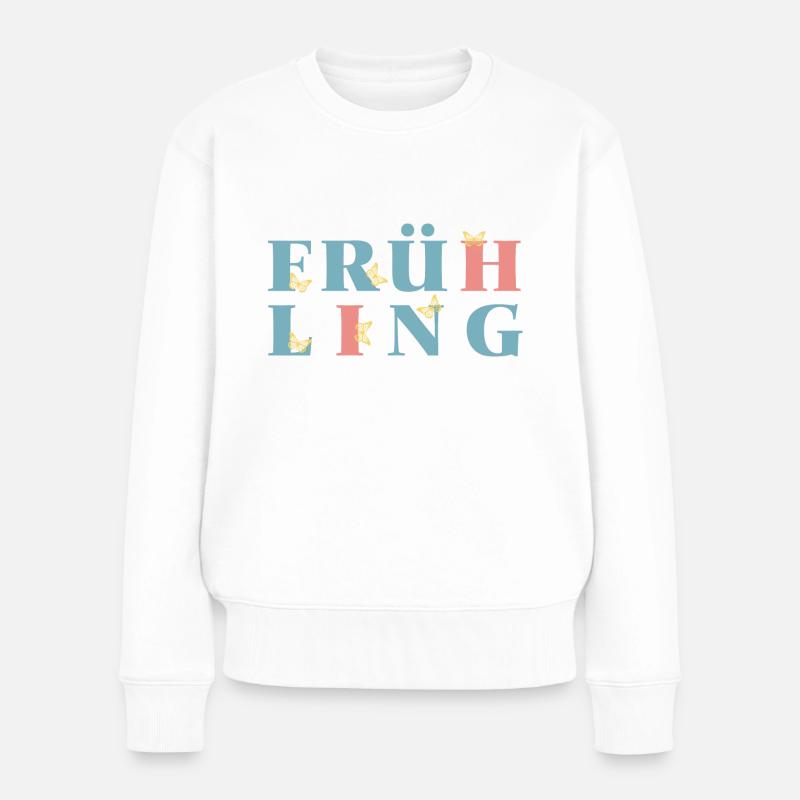 Hol Dir den Frühling nach Hause - Endlich Frühling - Frauen Premium Bio Pullover - Weiß