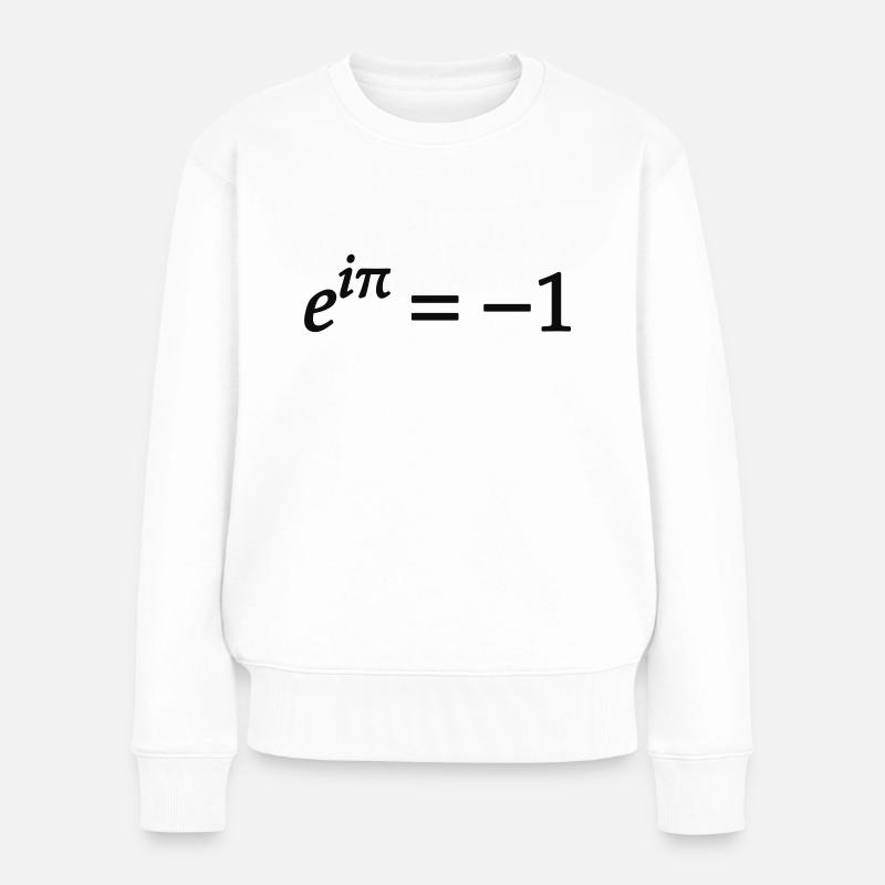 e hoch i pi gleich -1 - Frauen Premium Bio Pullover - Weiß