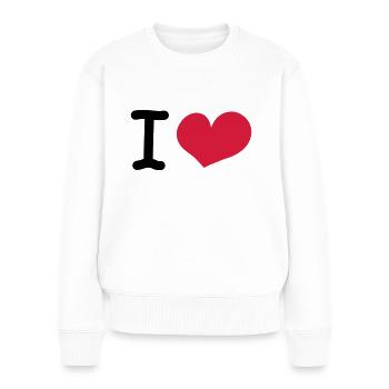 i love - Pull Premium bio Femme - blanc - Devant - Julia (174cm)