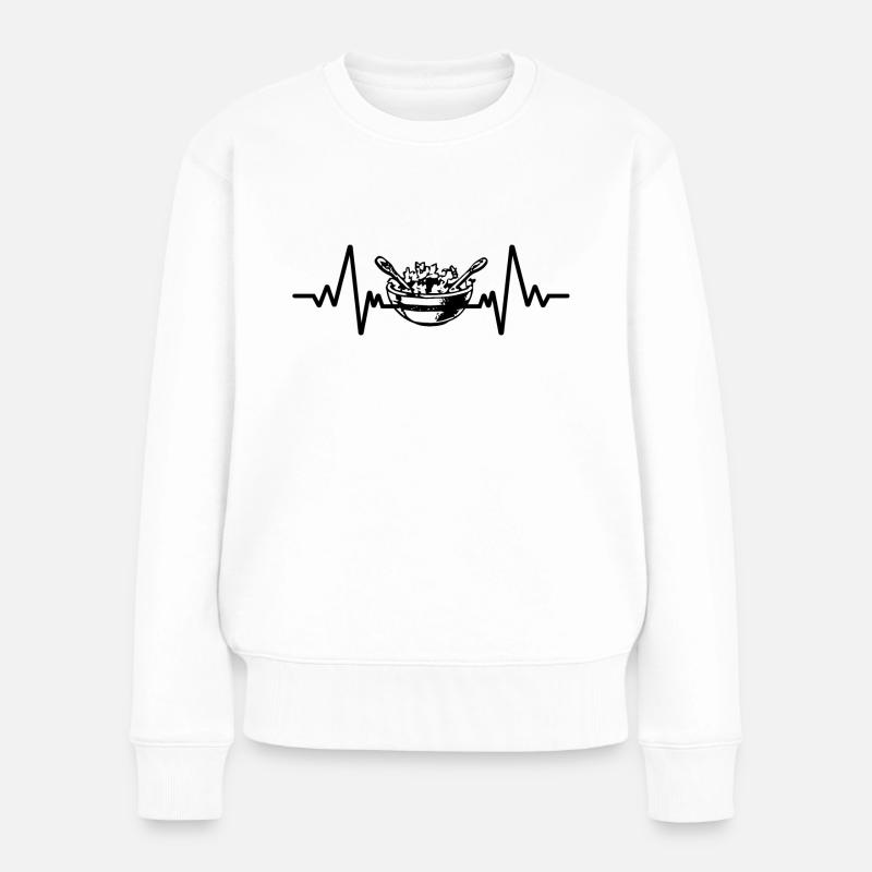 salade de battement de coeur - Pull Premium bio Femme - blanc