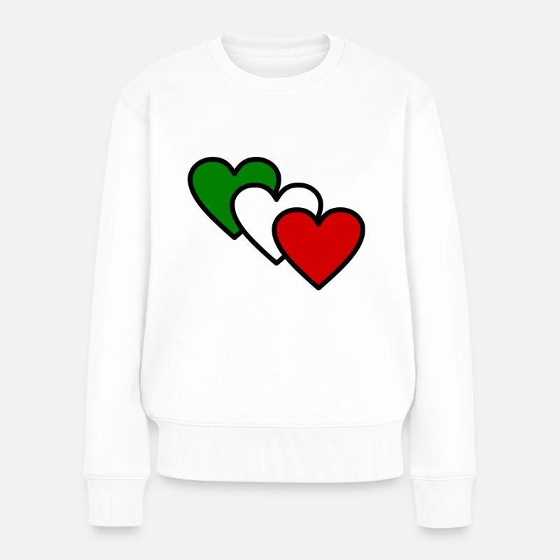 Italien - Frauen Premium Bio Pullover - Weiß