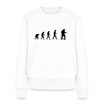 Feuerwehrmann Evolution Freiwillige Feuerwehr - Frauen Premium Bio Pullover - Weiß - Vorne - Julia (174cm)