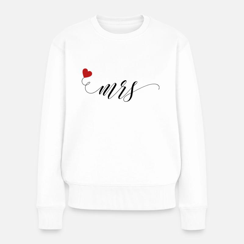 Frau T-Shirt Paar - Frauen Premium Bio Pullover - Weiß