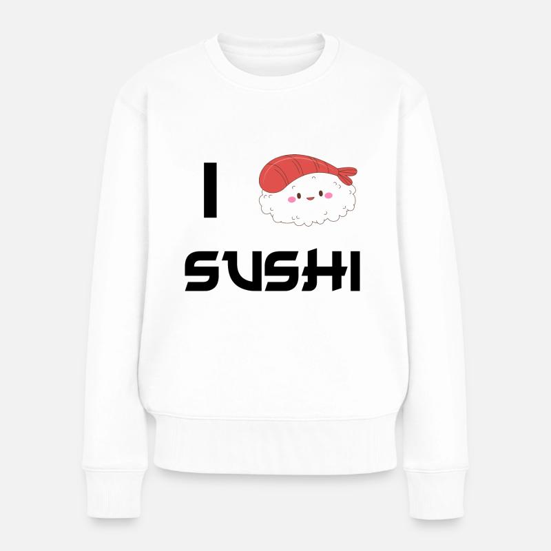 J’adore les sushis - Pull Premium bio Femme - blanc