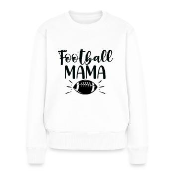 Maman du football - Pull Premium bio Femme - blanc - Devant - Julia (174cm)