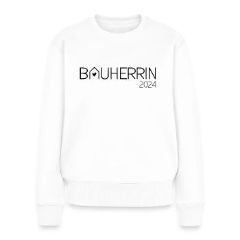 Bauherrin - Frauen Premium Bio Pullover - Weiß - Vorne - Julia (174cm)