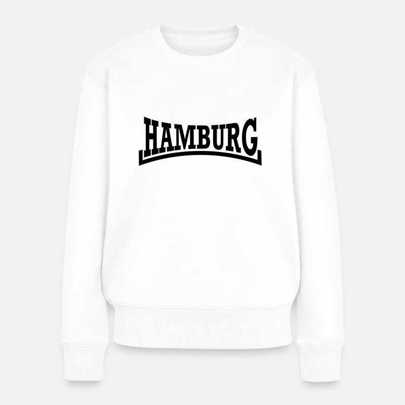 Hamburg - Frauen Premium Bio Pullover - Weiß