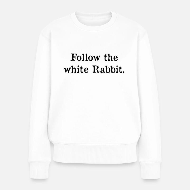Suivez le lapin blanc - Pull Premium bio Femme - blanc