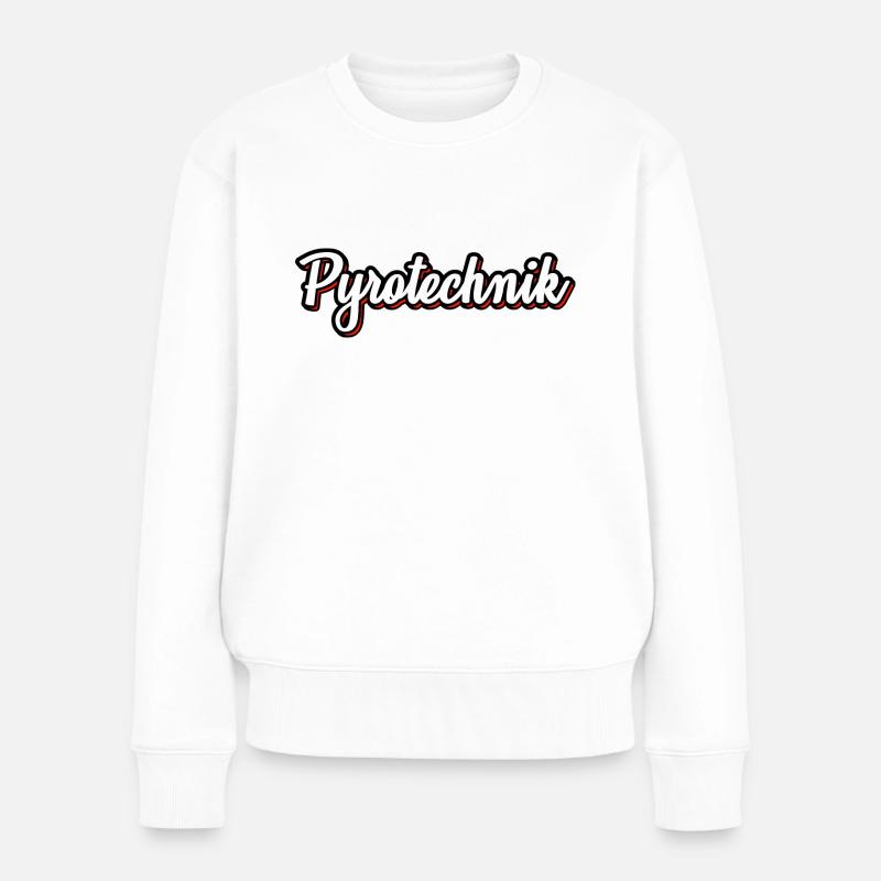 Pyrotechnik Pyro Feuerwerk - Frauen Premium Bio Pullover - Weiß