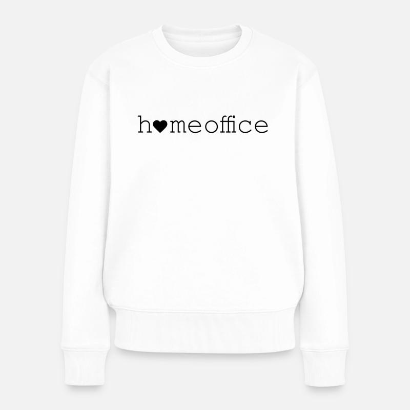 Homeoffice - Frauen Premium Bio Pullover - Weiß
